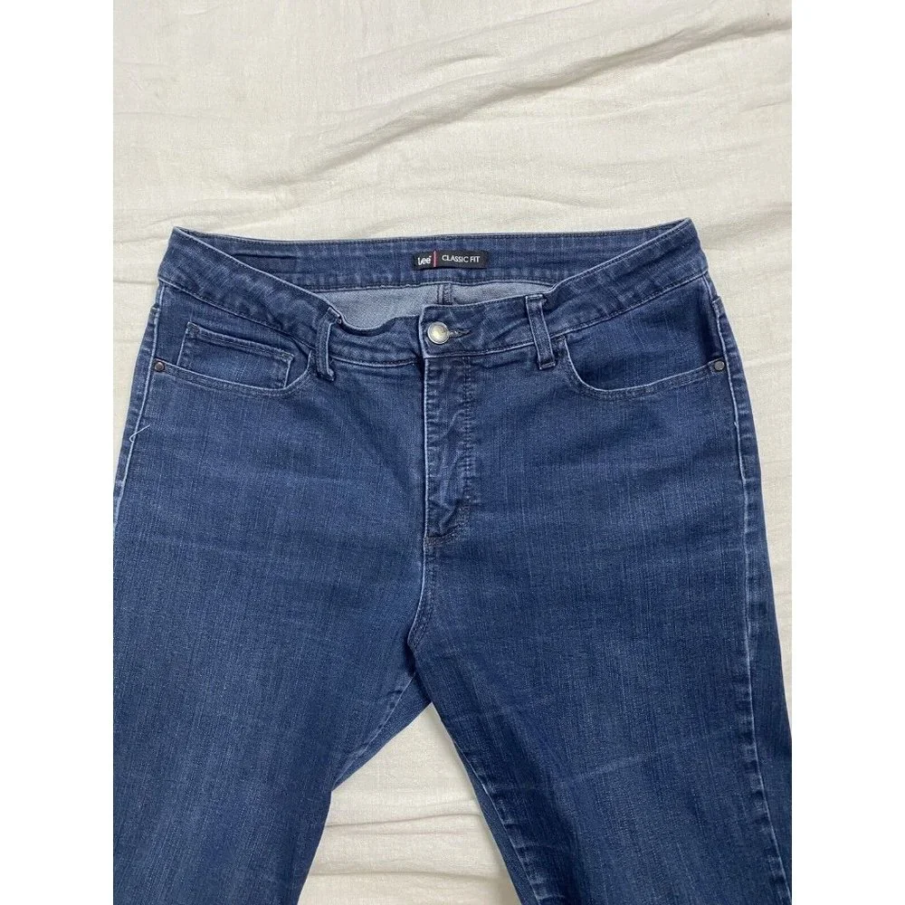 Lee Jeans Classic‎ Fit Jeans 36x33 (no tag) Long High Rise Dark Wash Blue Denim